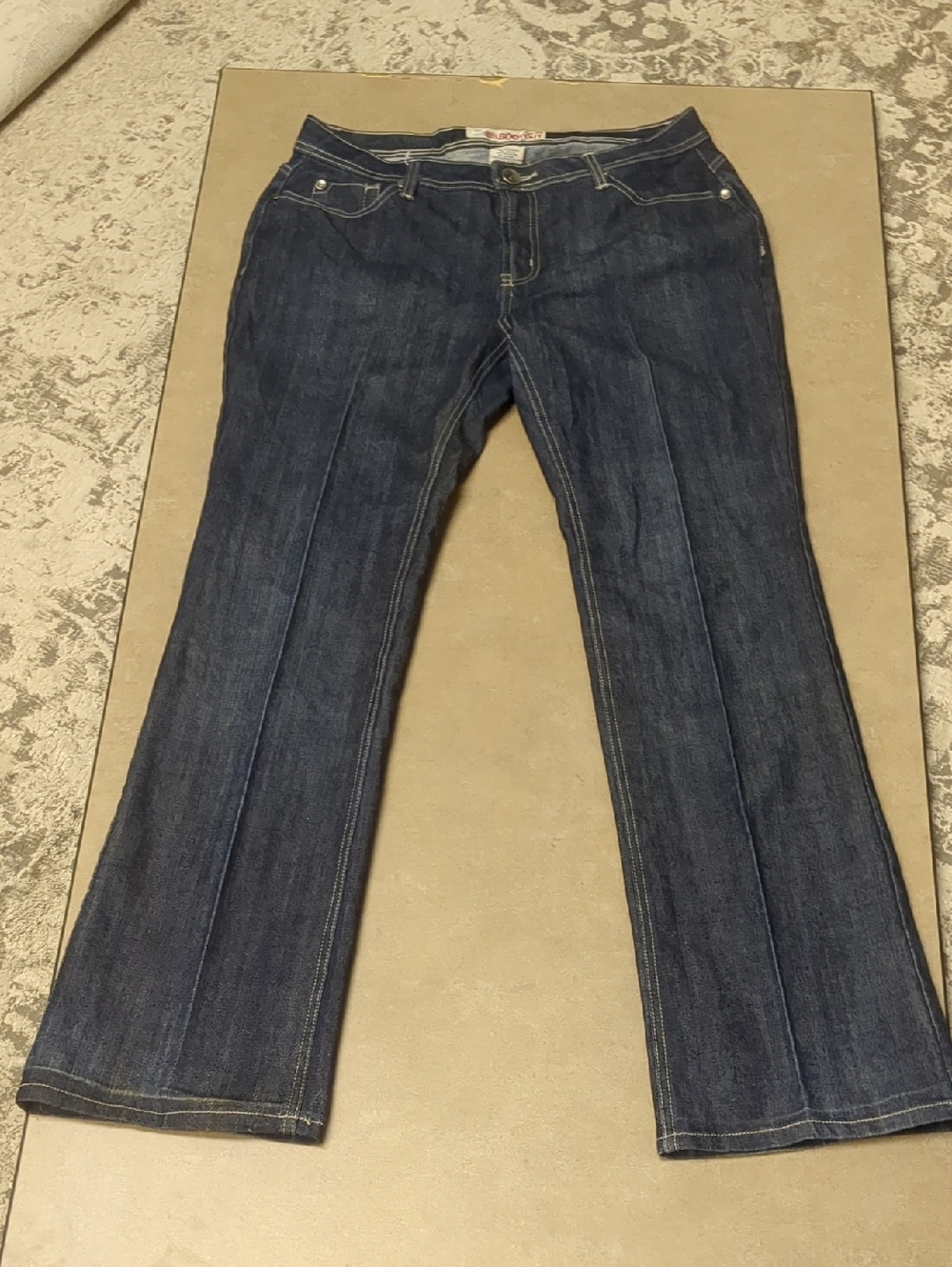 Y2K Faded Glory Dark Stone Stretch Bootcut Jeans - Sz 8 Average